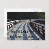 Gehen Sie zur Extra Mile... Trestle Postcard Postkarte (Vorne/Hinten)