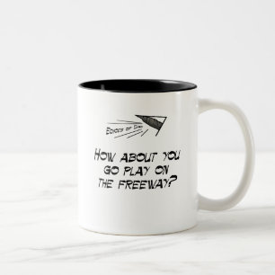 Gehen Spiel auf der Autobahn Zweifarbige Tasse