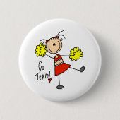 Gehen Team-Cheerleader-Knopf Button (Vorderseite)