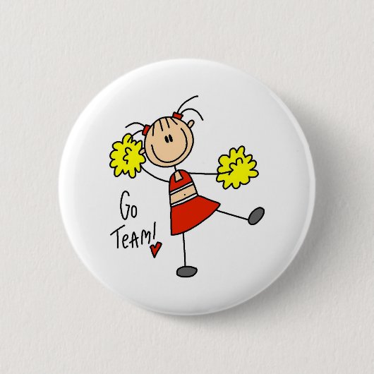Gehen Team-Cheerleader-Knopf Button (Vorderseite)
