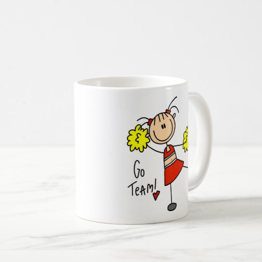 Gehen Team-Cheerleader-Tasse Kaffeetasse (VorderseiteRechts)