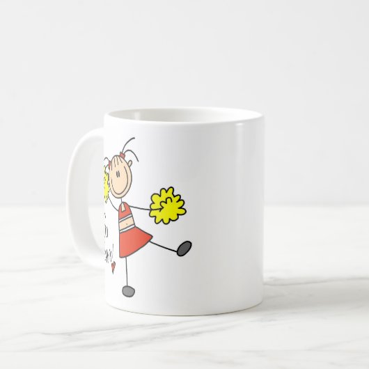 Gehen Team-Cheerleader-Tasse Kaffeetasse (Vorderseite Links)