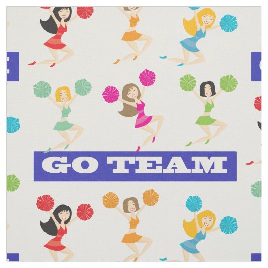 Gehen Team gekämmtes Baumwollgewebe Stoff (Muster)