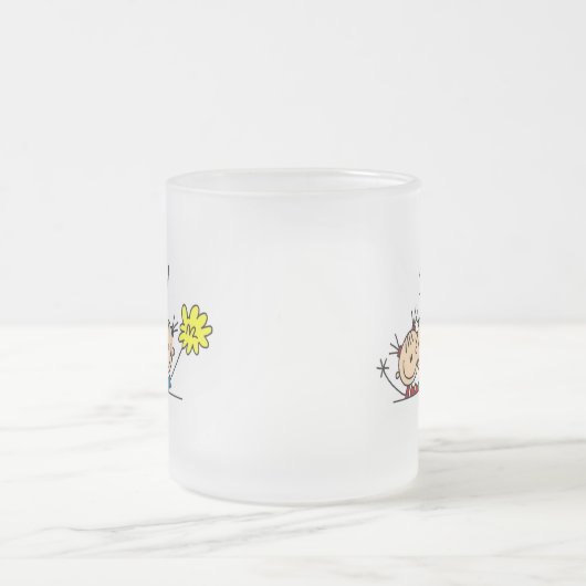 Gehen Team-Strichmännchen-Tasse Mattglastasse (Mittel)