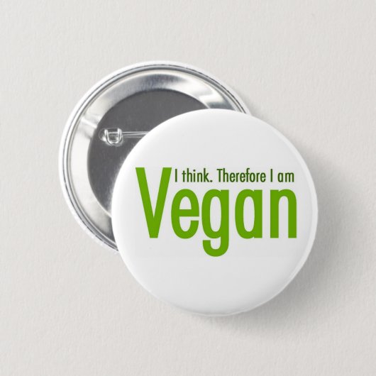 Gehen - Tierrechte vegan Button (Vorne & Hinten)