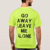 Gehen verlassen mich weg allein - Turnhallen-Shirt T-Shirt (Rückseite)