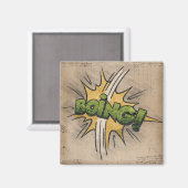 GEHEN! Vintages Comic Buch Steampunk Pop Kunst Magnet (Vorderseite/Rückseite)