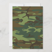 Gehen weg Soldier Vintag Camouflage Einladung (Rückseite)