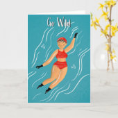 gehen wild schwimmen denken Sie Geburtstag Karte (Gelbe Blume)