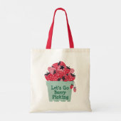 Gehen wir Berry und pflücken Strawberry Tote Bag Tragetasche (Rückseite)