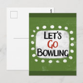 Gehen wir Bowling Postkarte (Vorne/Hinten)