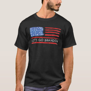 Gehen wir Branson Brandon Water Color American Fla T-Shirt