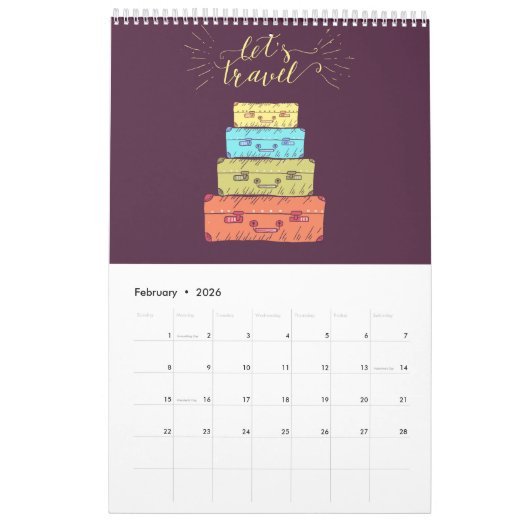 Gehen wir in den Reisekalender Kalender (Feb 2026)