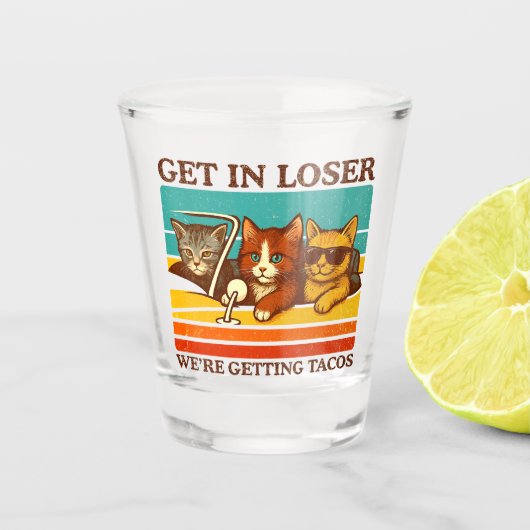 Gehen wir locker in Tacos Schnapsglas (Vorderseite)