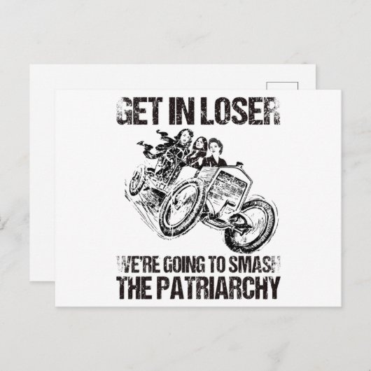 Gehen wir locker, wir werden das Patriarchat zersc Postkarte (Vorne/Hinten)