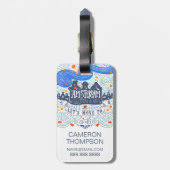 Gehen wir nach Amsterdam Gepäckanhänger (Rückseite vertikal)