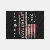 Gehen wir Taco 8647 US-Flagge 86 47 Männer Frauen Fleecedecke (Vorderseite (Horizontal))