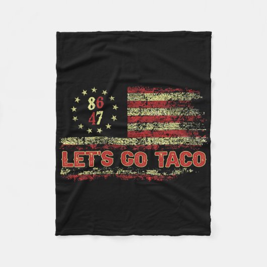 Gehen wir Taco 8647 US-Flagge 86 47 Männer Frauen Fleecedecke (Vorderseite)