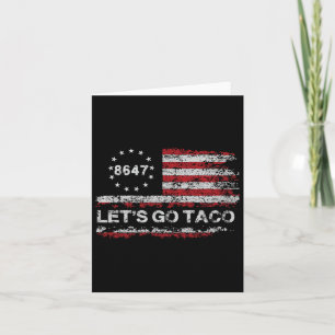 Gehen wir Taco 8647 US-Flagge 86 47 Männer Frauen Karte