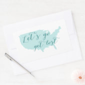 Gehen wir verloren, Wortart mit US-Karte Rechteckiger Aufkleber (Umschlag)