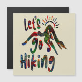 Gehen wir wandern, sonniges Wanderangebot, magneti Magneteinladung (Vorne/Hinten)