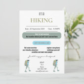 Gehen wir zu einer Einladungs-Karte wandern Einladung (Stehend Vorderseite)