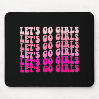 Gehen wir zu Mädchen Bachelorette Reise Retro Brid Mousepad