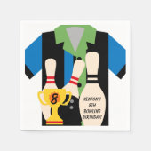 Gehen wir zum Bowling von Custom Birthday Paper Na Serviette (Vorderseite)