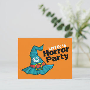 Gehen wir zum Horror Party Postkarte