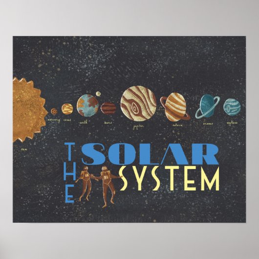 Gehen wir zum Poster des Weltraumsolarsystems (Vorne)