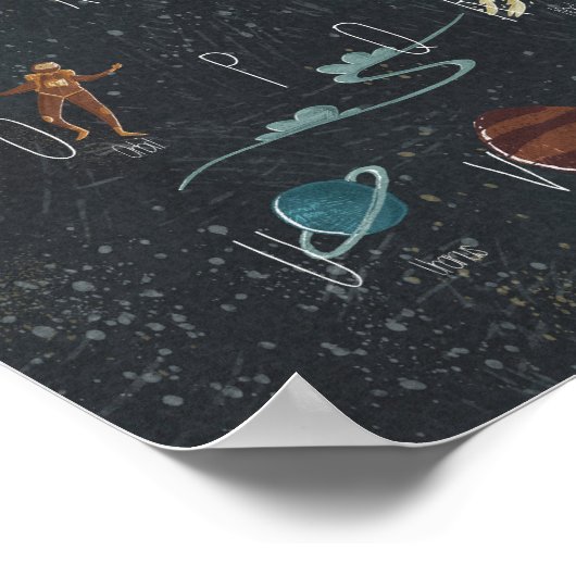 Gehen wir zum Space Alphabet Poster (Ecke)