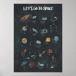 Gehen wir zum Space Alphabet Poster