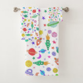 Gehen wir zum "Space White Pattern UFO" Badhandtuch Set (Insitu)