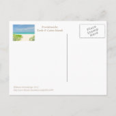 "GEHEN WIR ZUM STRAND / TURKS & CAICOS DREAM'N" POSTKARTE (Rückseite)