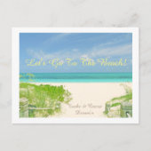 "GEHEN WIR ZUM STRAND / TURKS & CAICOS DREAM'N" POSTKARTE (Vorderseite)