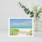 "GEHEN WIR ZUM STRAND / TURKS & CAICOS DREAM'N" POSTKARTE (Stehend Vorderseite)