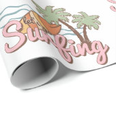 Gehen wir zum Surfen Sommersurfboard Muster Geschenkpapier (Rolleneckpunkt)