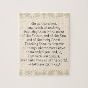 Gehen YE deshalb und unterrichten alle Nationen Puzzle