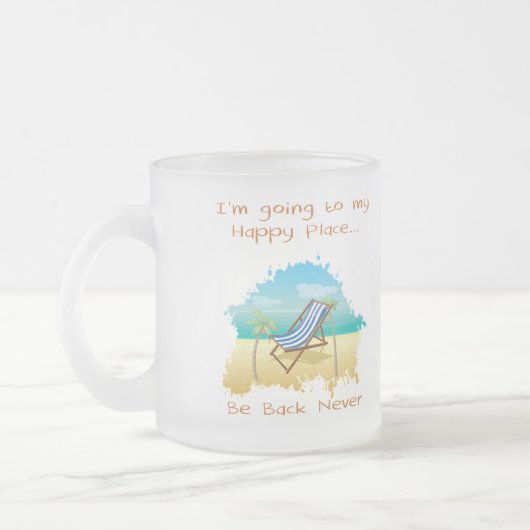 Gehen zu meiner glücklichen Platz-Tasse Mattglastasse (Links)