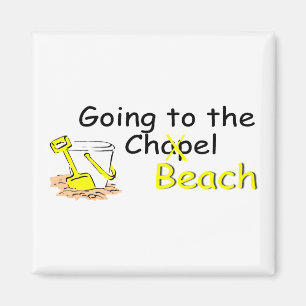 Gehen zum Strand (Eimer) Magnet