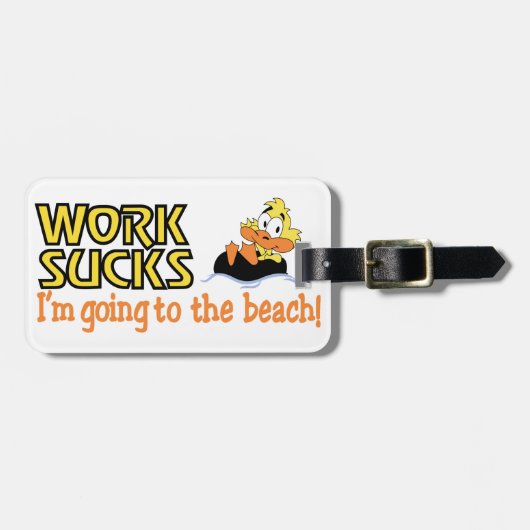 Gehen zum Strand Gepäckanhänger (Vorderseite horizontal)