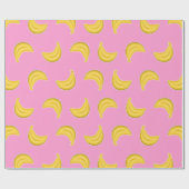 Gehende Bananen im Rosa Geschenkpapier (Flach)