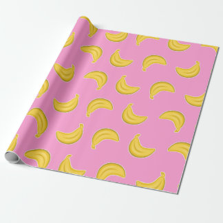 Gehende Bananen im Rosa Geschenkpapier