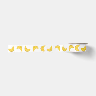Gehende Bananen im Weiß Satinband