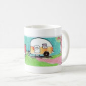 Gehende Campings-Tasse Kaffeetasse (VorderseiteRechts)