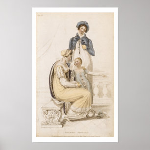 Gehende Kleider, Modegeck von Ackermanns bezüglich Poster