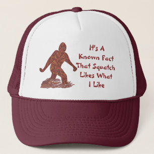 Gehende Sasquatch Geeky Squatch Tatsachen Bigfoots Truckerkappe