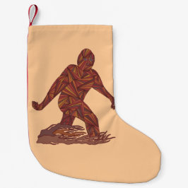 Gehende Sasquatch kleine Single-Seite Z Bigfoot Kleiner Weihnachtsstrumpf
