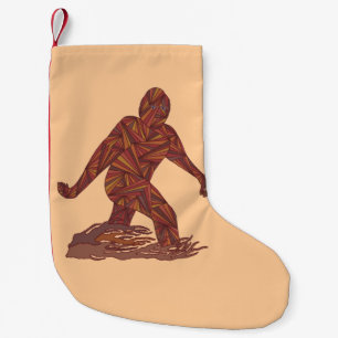 Gehende Sasquatch kleine Single-Seite Z Bigfoot Kleiner Weihnachtsstrumpf