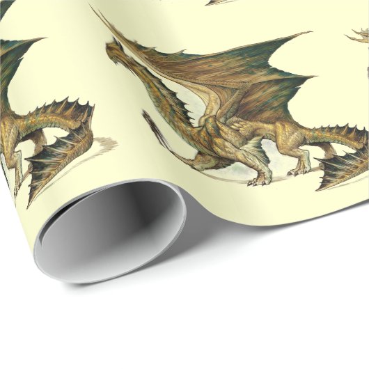 Gehender Drache Geschenkpapier (Rolleneckpunkt)